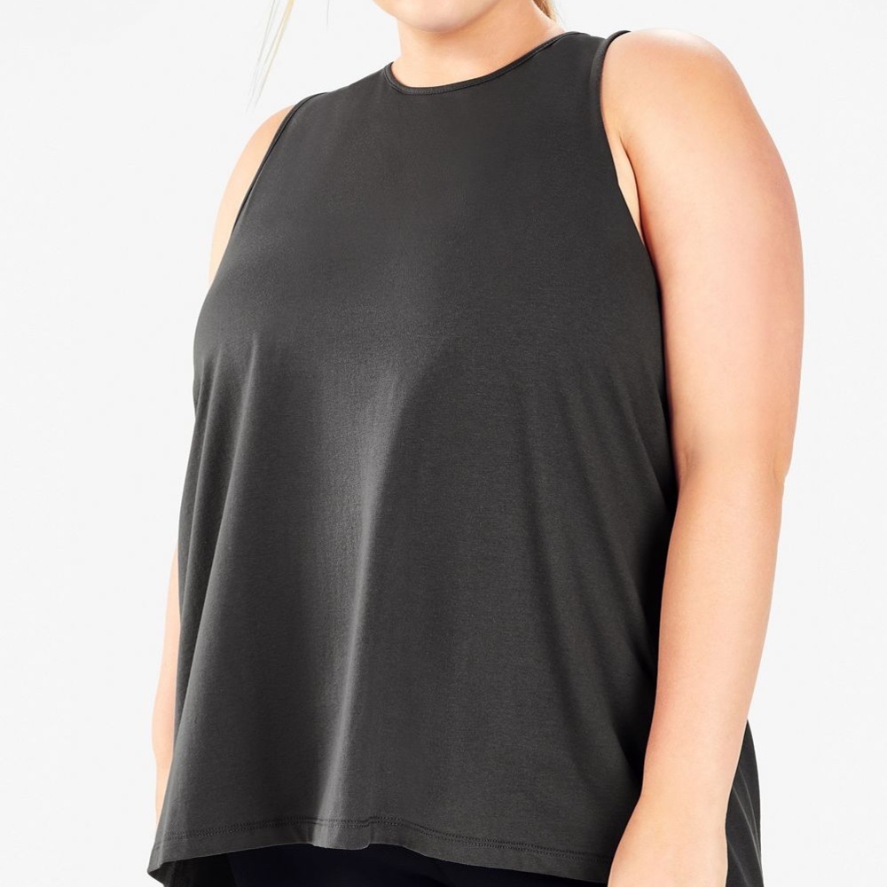 Grey Fabletics open back tank